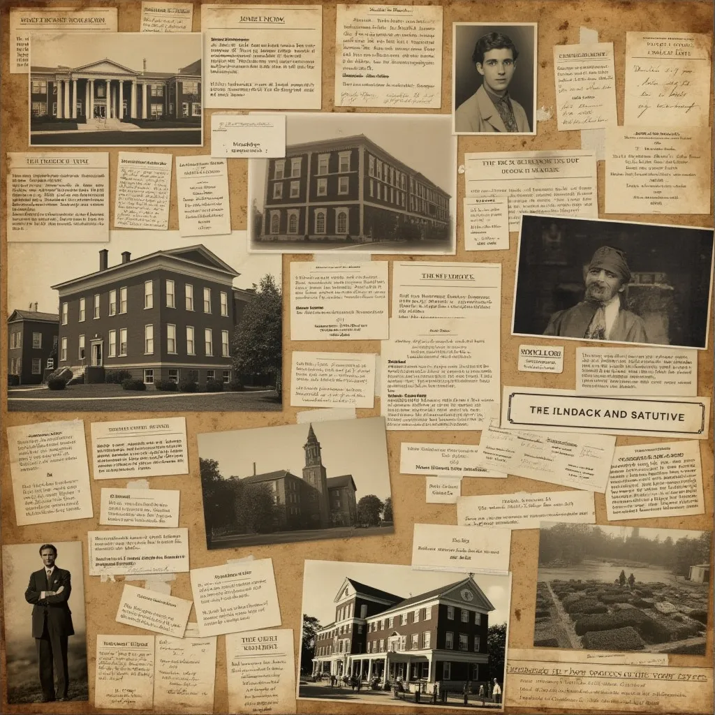 Collage de imágenes históricas de la institución