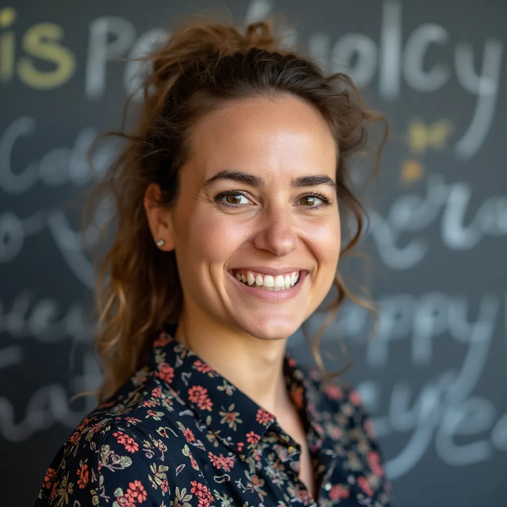 Retrato de la instructora Mg. Lucía Fernández