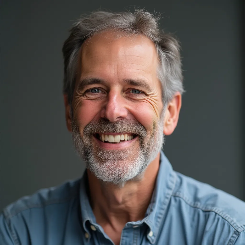 Retrato de Javier Fernández, psicólogo sonriente